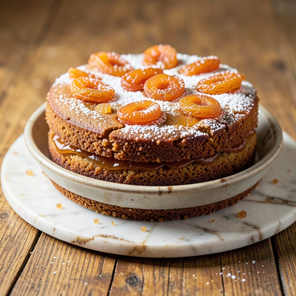 Apricot Fruit Cake Recipe: Boozy Apricot Swirls in Moist Layers