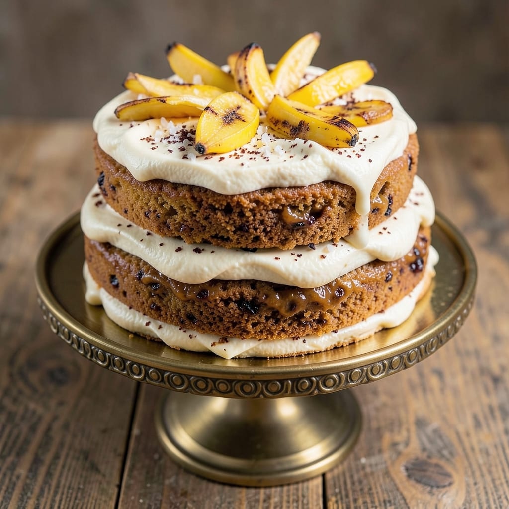 Awesome Banana Cake Recipe: Boozy Rum Infusion and Crunchy Walnut Topping