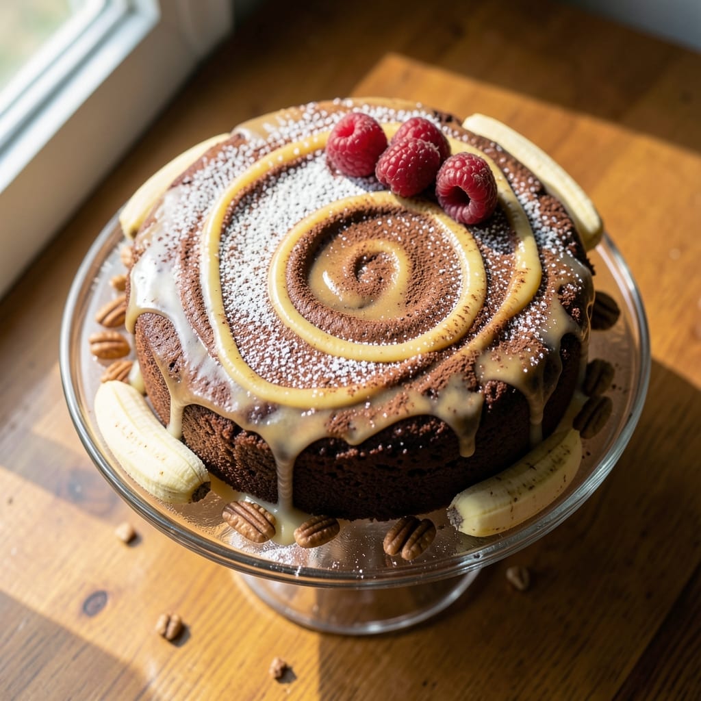 Banana Cake Recipe With Cocoa Powder: Rich Chocolate Depth and Caramelized Banana Swirls