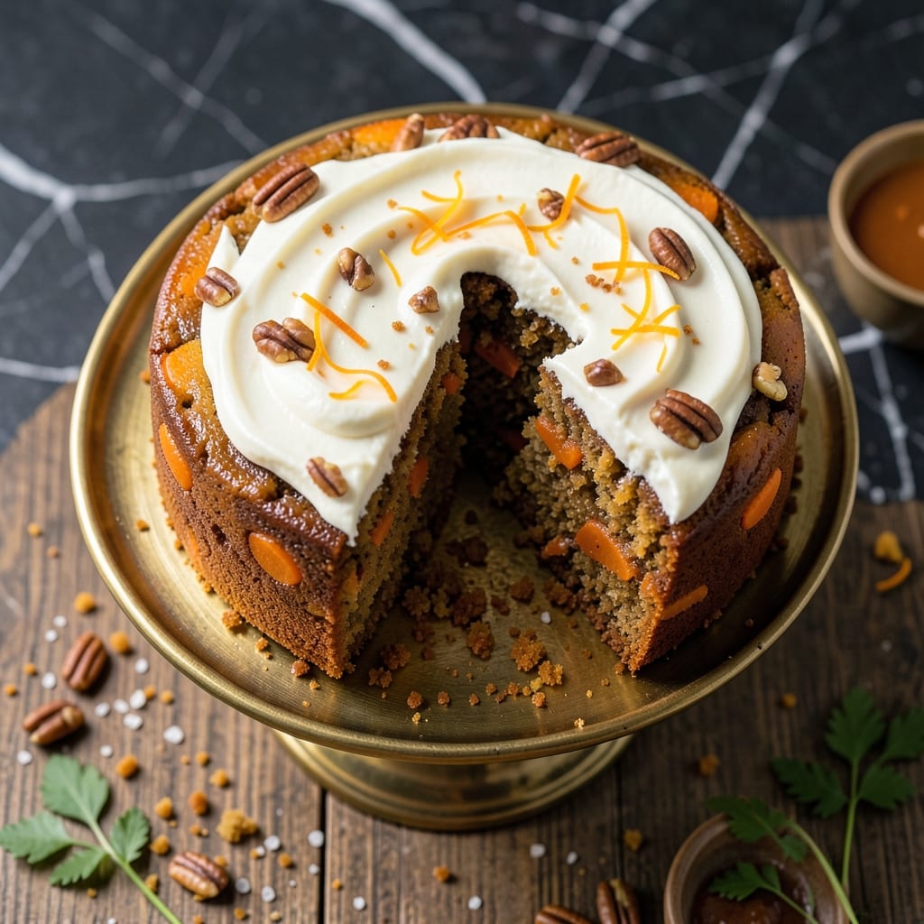 Authentic Carrot Cake Recipe: Spiced Frosting and Crunchy Walnut Topping