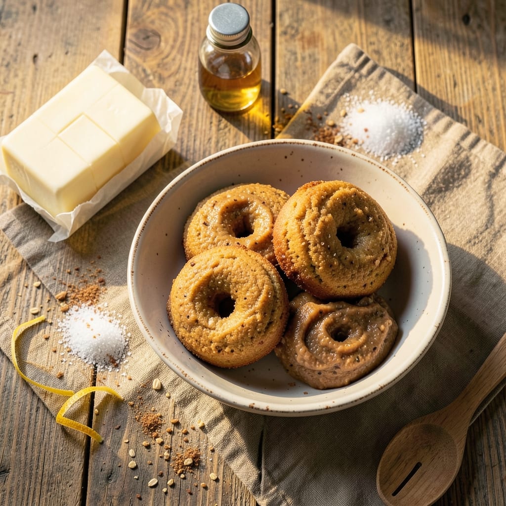 Baked Applesauce Cake Donut Recipe: Spiced Apple Filling With Crunchy Streusel Crown