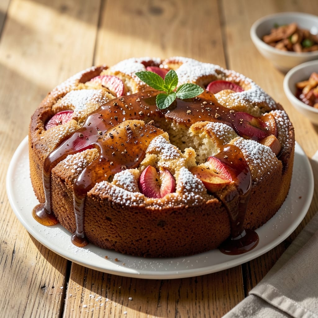 Apple Cake With Rum Sauce Recipe: Warm Spice and Golden Rum Drizzle Delight
