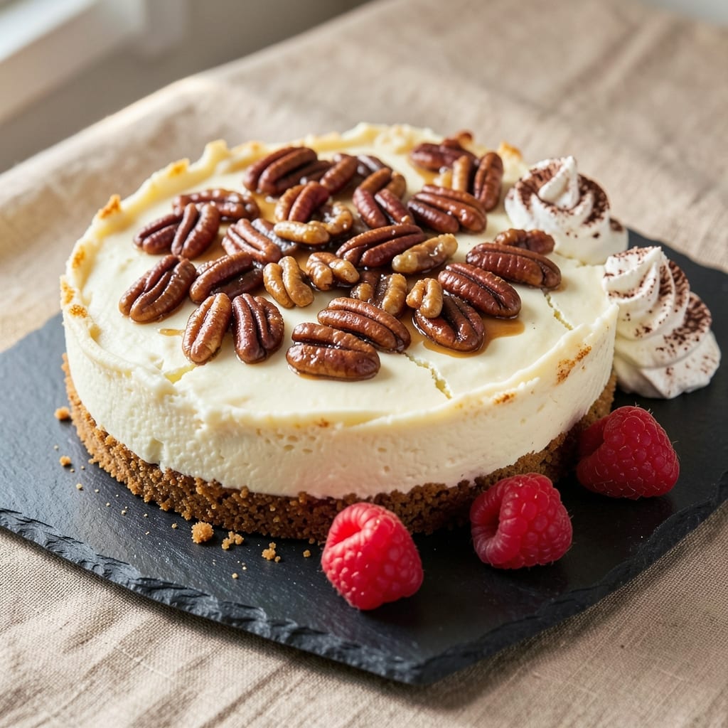 Baked Turtle Cheesecake Recipe: Fudgy Caramel Swirls and Pecan Crunch