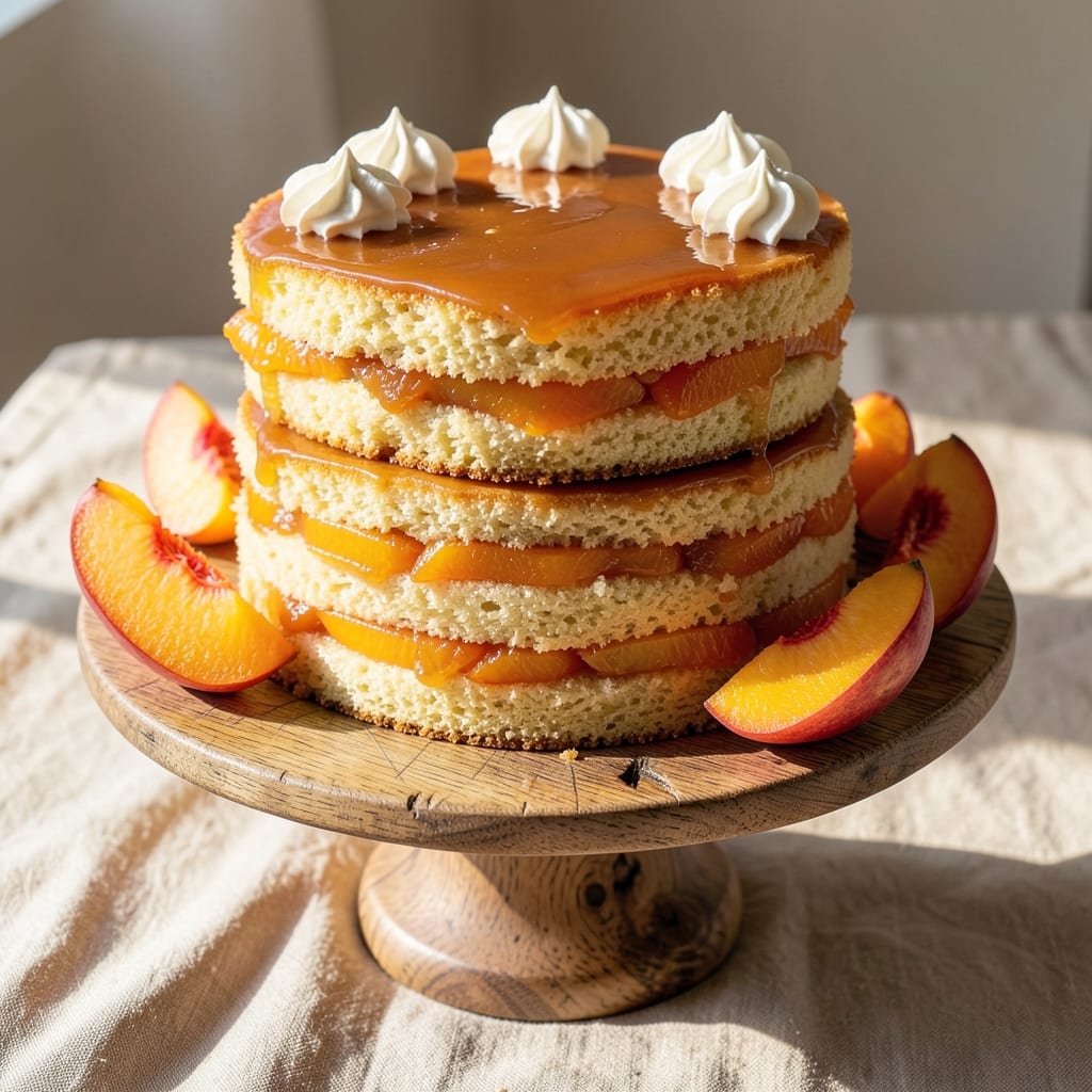 Baltimore Sun Peach Cake Recipe: Golden Streusel Crown Over Spiced Peach Filling
