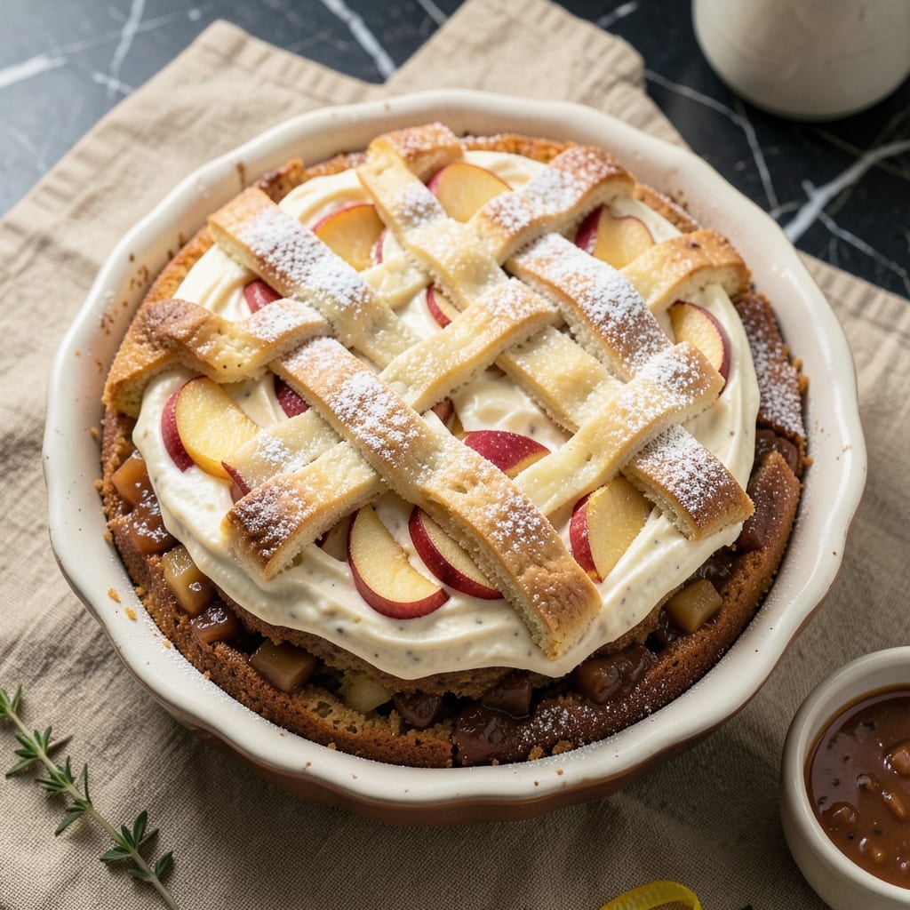 Apple Cream Cheese Coffee Cake Recipe: Swirled Vanilla Bean and Moist Apple Layers