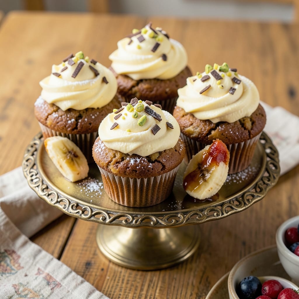 Banana Cake Cupcakes Recipe: Caramelized Top and Fluffy Layers Combined