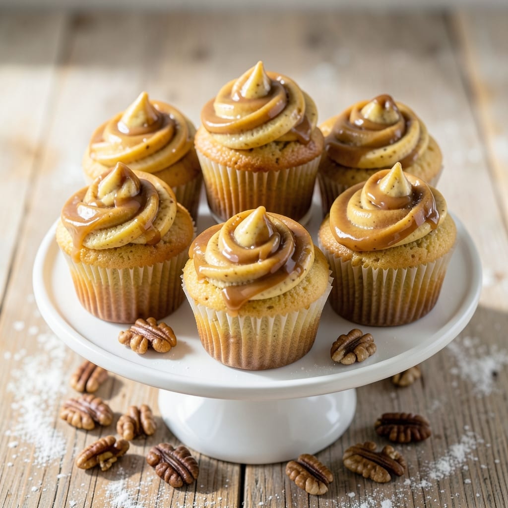 Banana Walnut Cupcake Recipe: Nutty-Caramel Swirls With Toasted Crunch