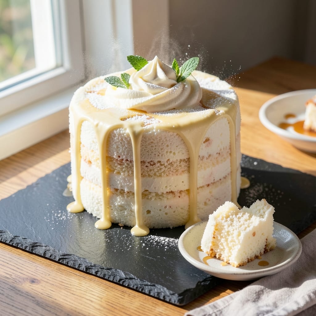 Angel Food Cake With Cream Cheese Frosting Recipe: Light-as-Air Cloud With Tangy Sweet Swirls