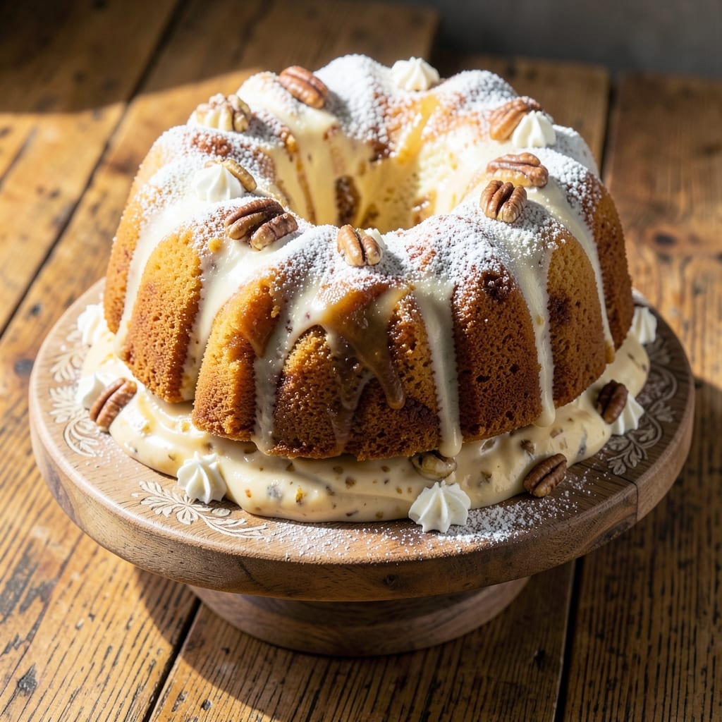 Banana Cream Bundt Cake Recipe: Velvety Layers With Rum-Infused Cream Cheese Frosting