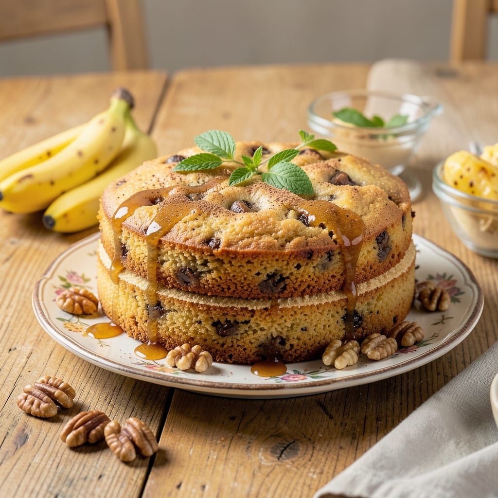 Banana Cake Recipe With Baking Powder: Fluffy Layers and Caramelized Banana Streaks