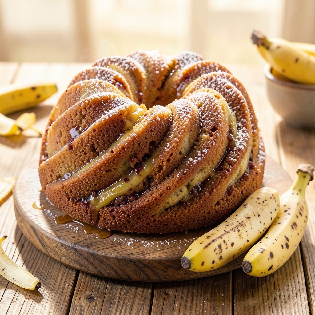 Banana Bundt Cake Recipe With Oil: Golden Crunch and Silky Swirls Inside
