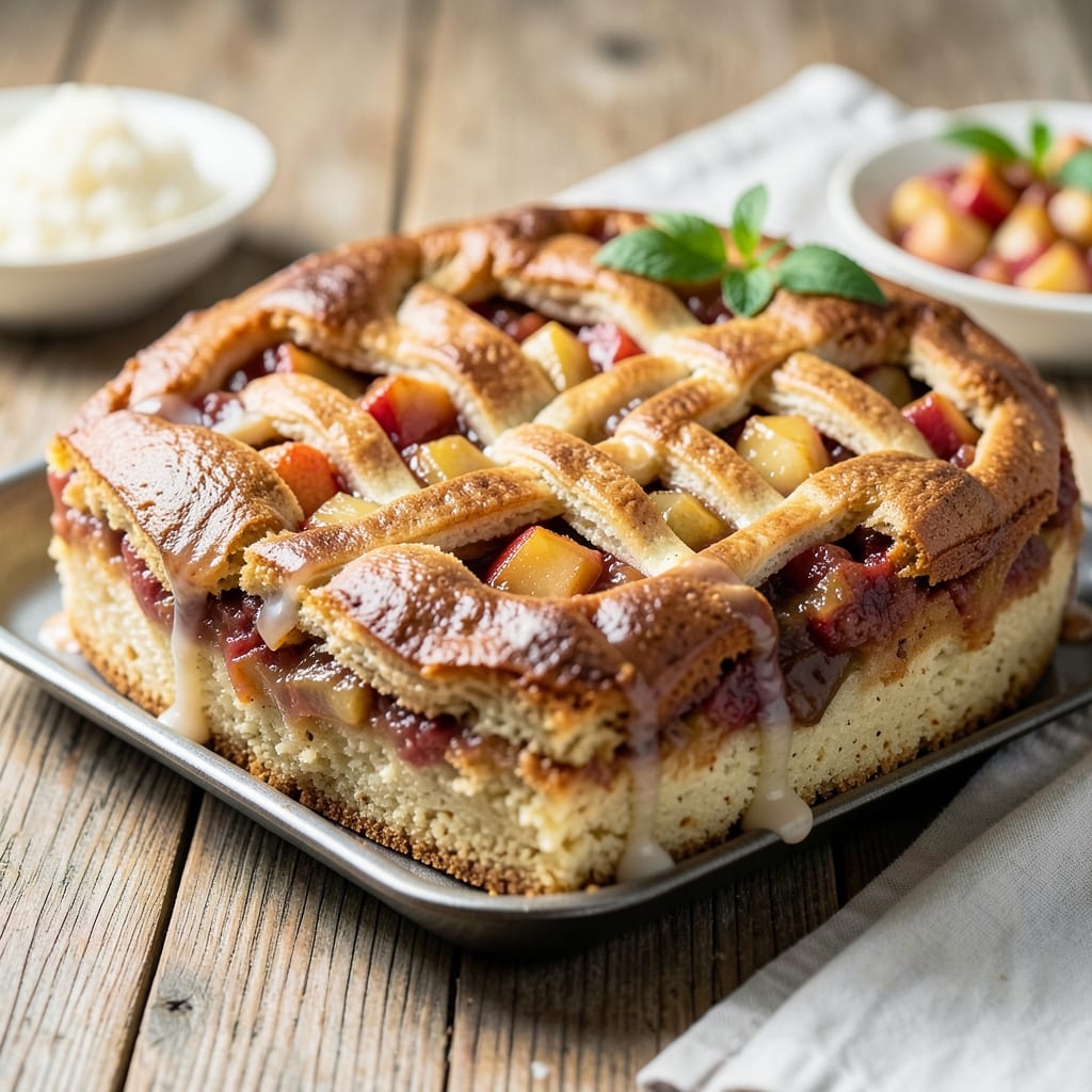 Apple Cake Recipe in 8x8 Pan: Spiced Apple Layers with Brown Sugar Streusel Crown