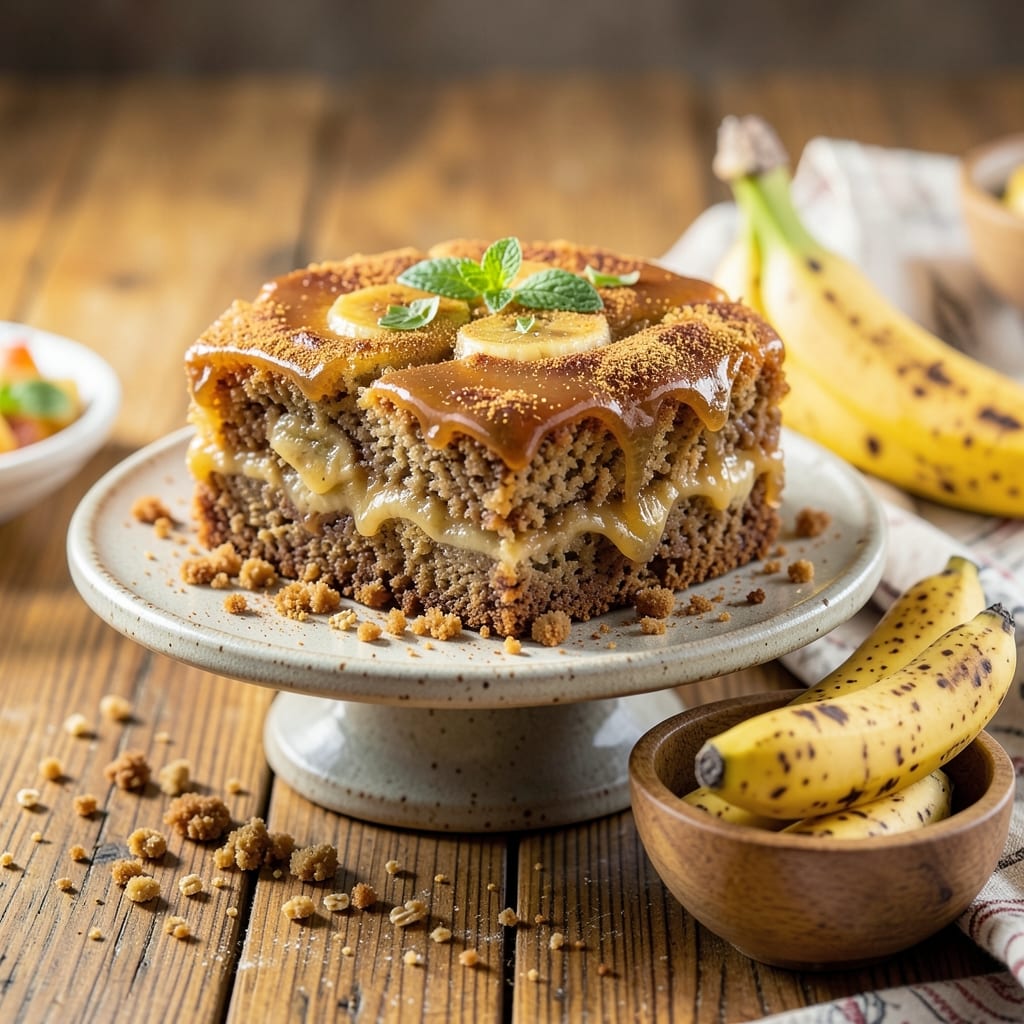Banana Atta Cake Recipe: Fluffy Crust and Caramelized Banana Layers