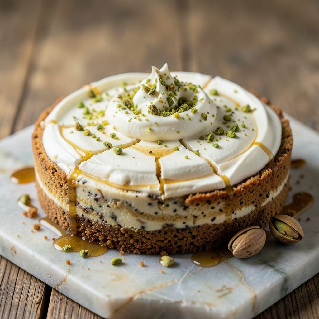 Baked Pistachio Cheesecake Recipe: Nutty Crunch Meets Velvety Swirls