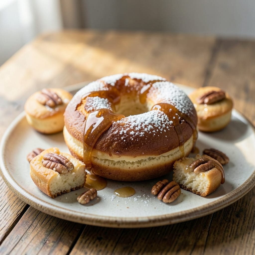 Baked Sour Cream Cake Doughnut Recipe: Fluffy Bites with Tangy Cream Center