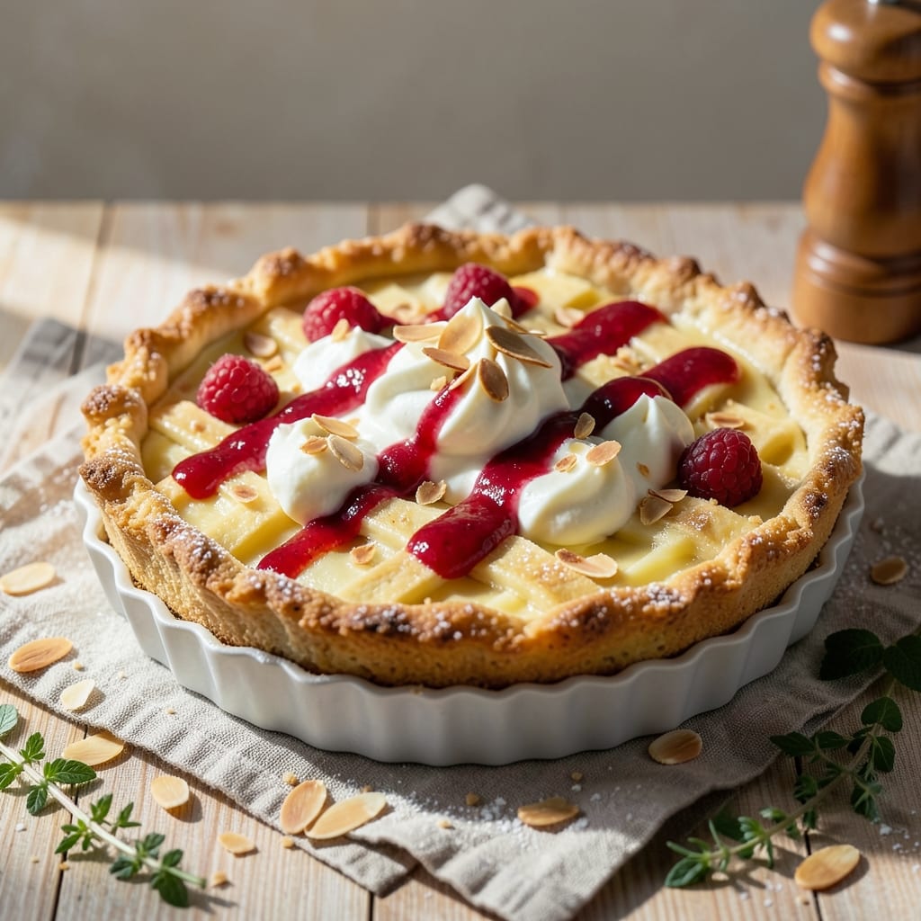 Almond Tart Cake Recipe: Crunchy Nut Base With Gooey Caramel Center