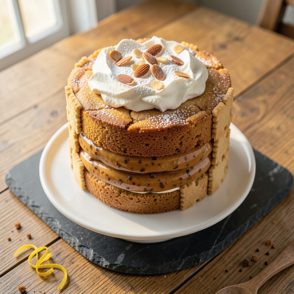 Amaretto Cream Cake Recipe: Nutty Liqueur Swirls in Layers of Bliss