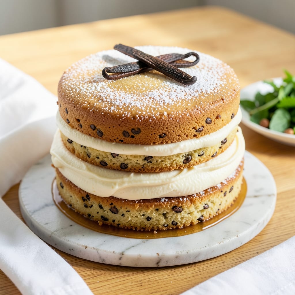 American Vanilla Cake Recipe: Buttery Layers and Vanilla Bean Swirl Magic