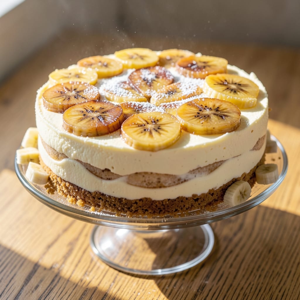Banana Cheesecake Recipe With Real Bananas: Caramelized Fruit Swirls in Every Bite