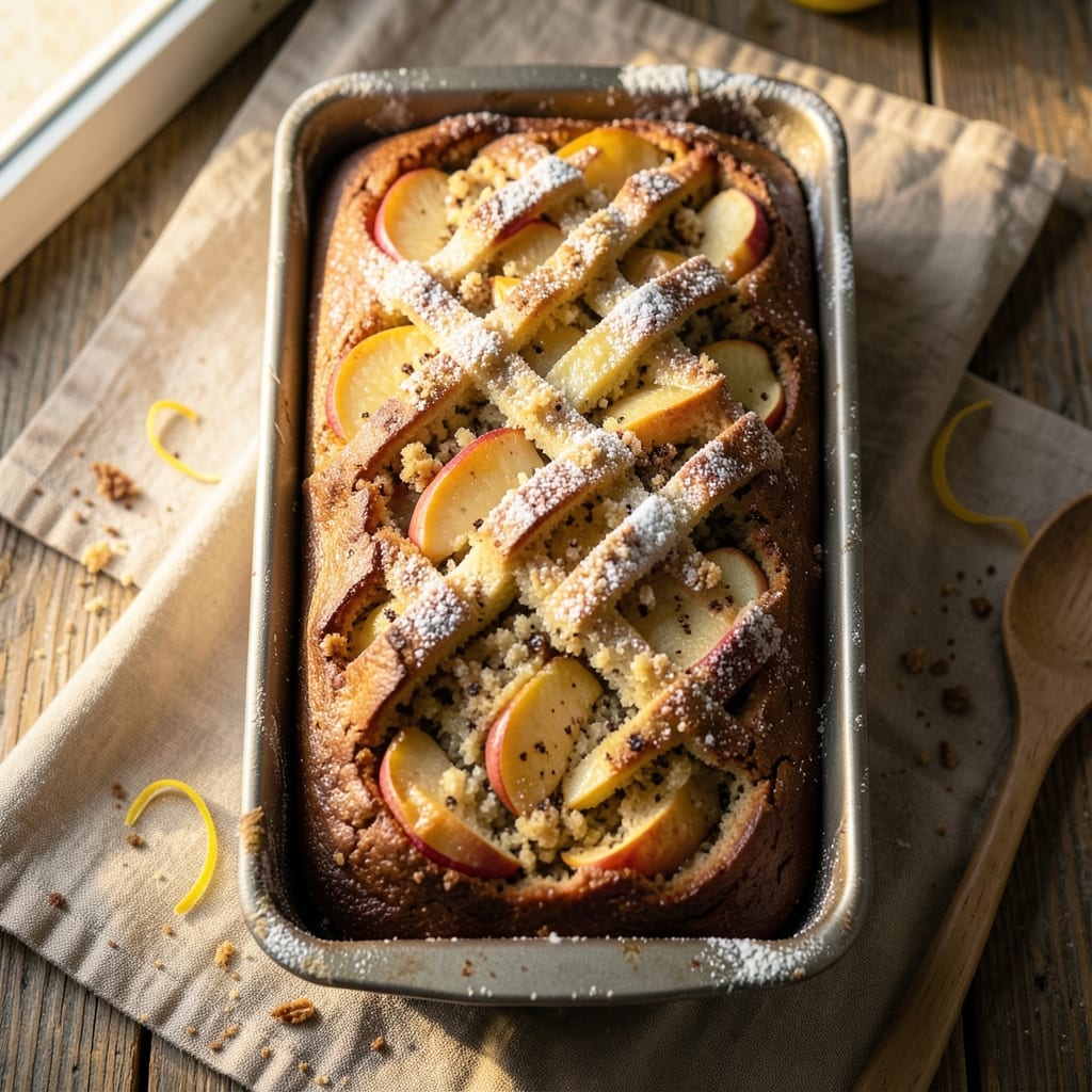Apple Cake Loaf Pan Recipe: Spiced Apple Filling Baked in Crispy Streusel Armor