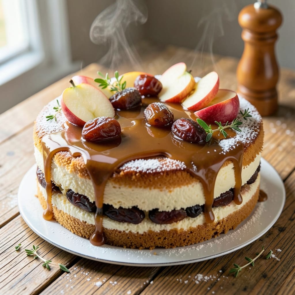 Apple Date Caramel Cake Recipe: Triple-Layered Texture With Gooey Filling