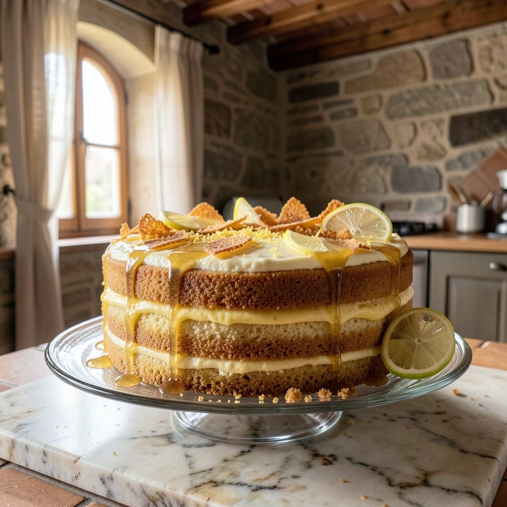 Authentic Italian Lemon Cream Cake Recipe: Zesty Layers With Buttery Crunch Top