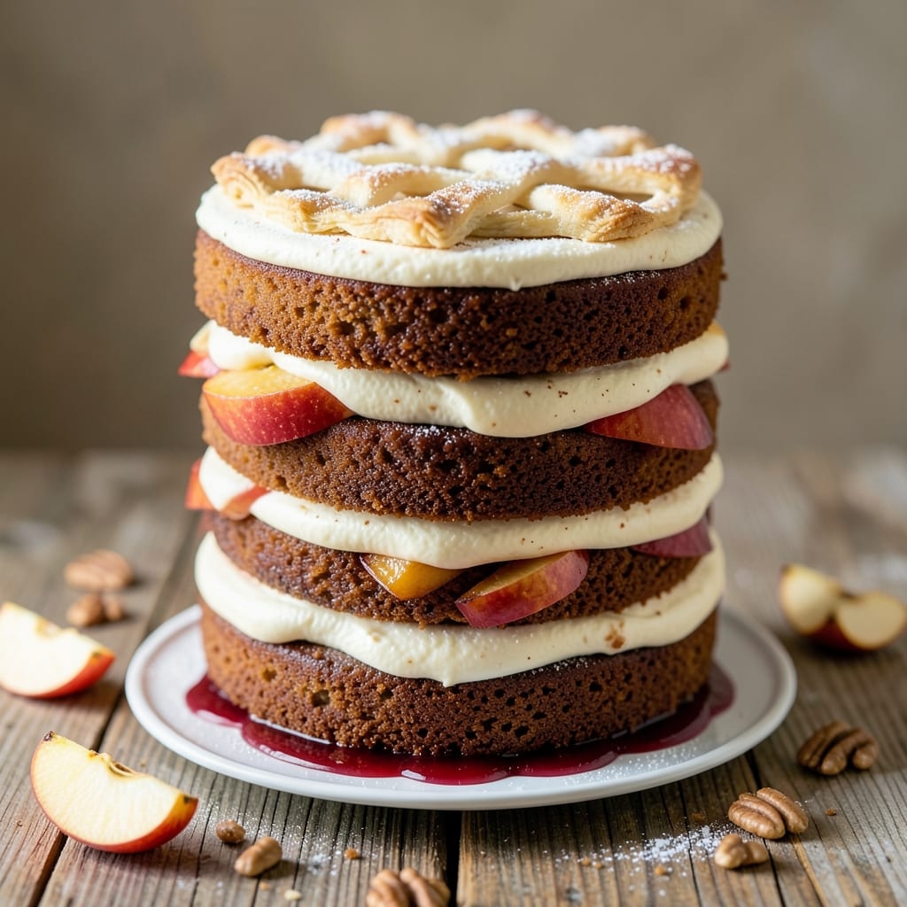 Apple Barn Stack Cake Recipe: Layered Vanilla Bean Cloud With Rum-Infused Caramelized Apples