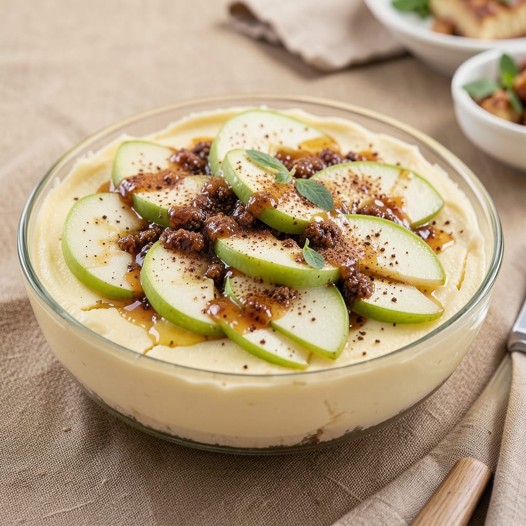 Apple Cheesecake Topping Recipe: Warm Spice and Caramelized Apple Bite