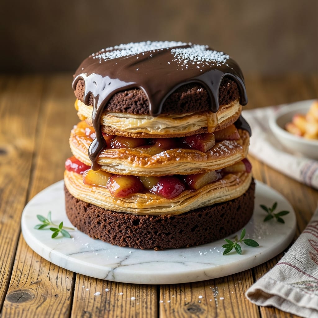 Apple Napoleon Cake Recipe: Layers of Spiced Apple and Buttery Streusel Bliss