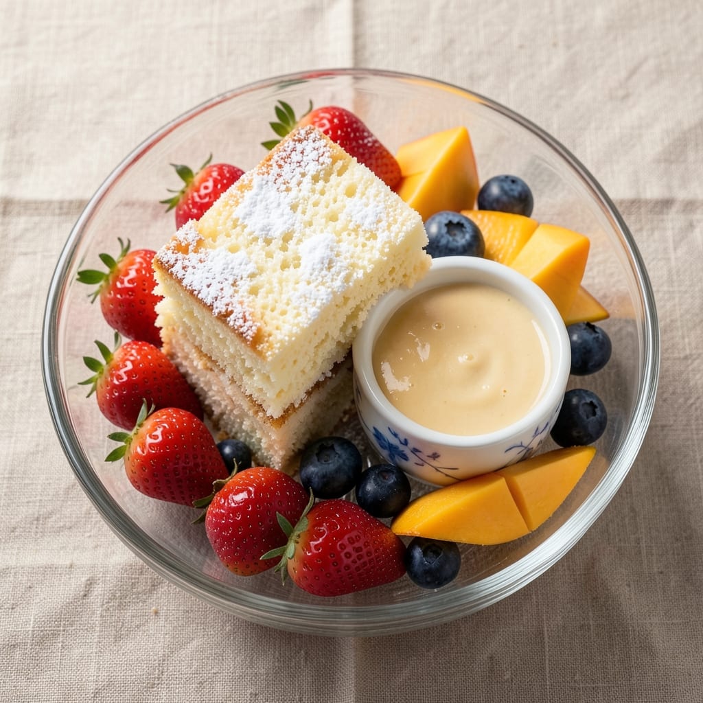 Angel Food Cake Recipe with Pudding and Fruit: Fluffy Cloud Topped With Creamy Layers