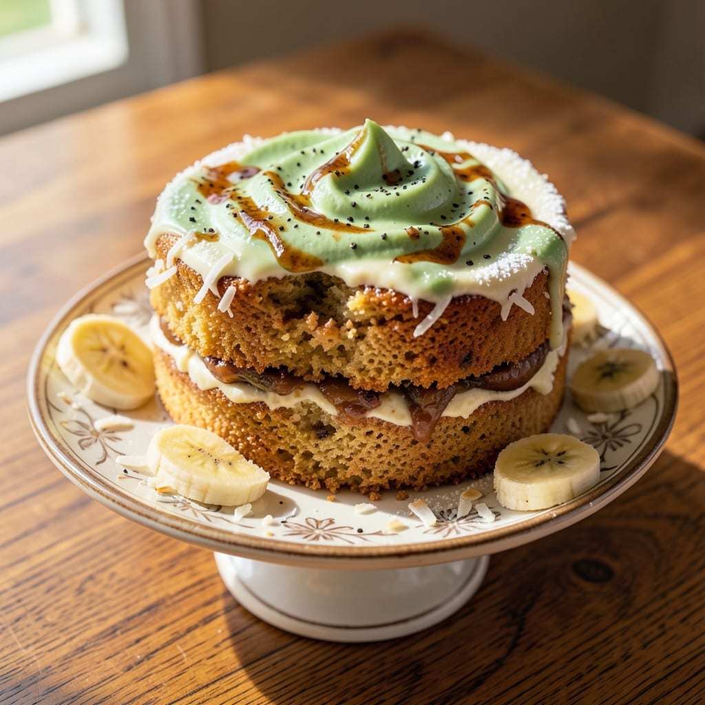 Banana Cake Malaysia Recipe: Coconut Cream and Spiced Rum Harmony