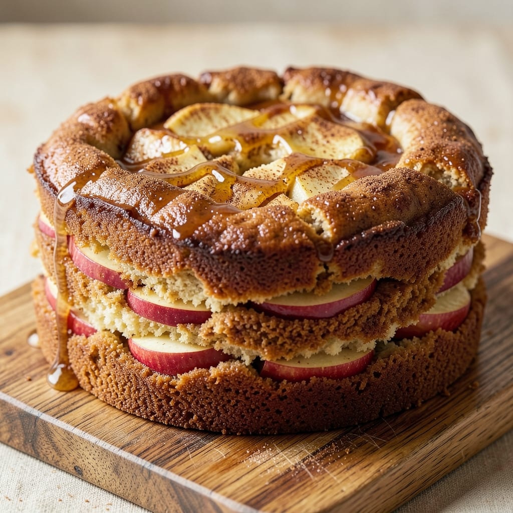 Apple Cinnamon Upside Down Cake Recipe: Caramelized Fruit Hugs With Buttery Streusel Crown