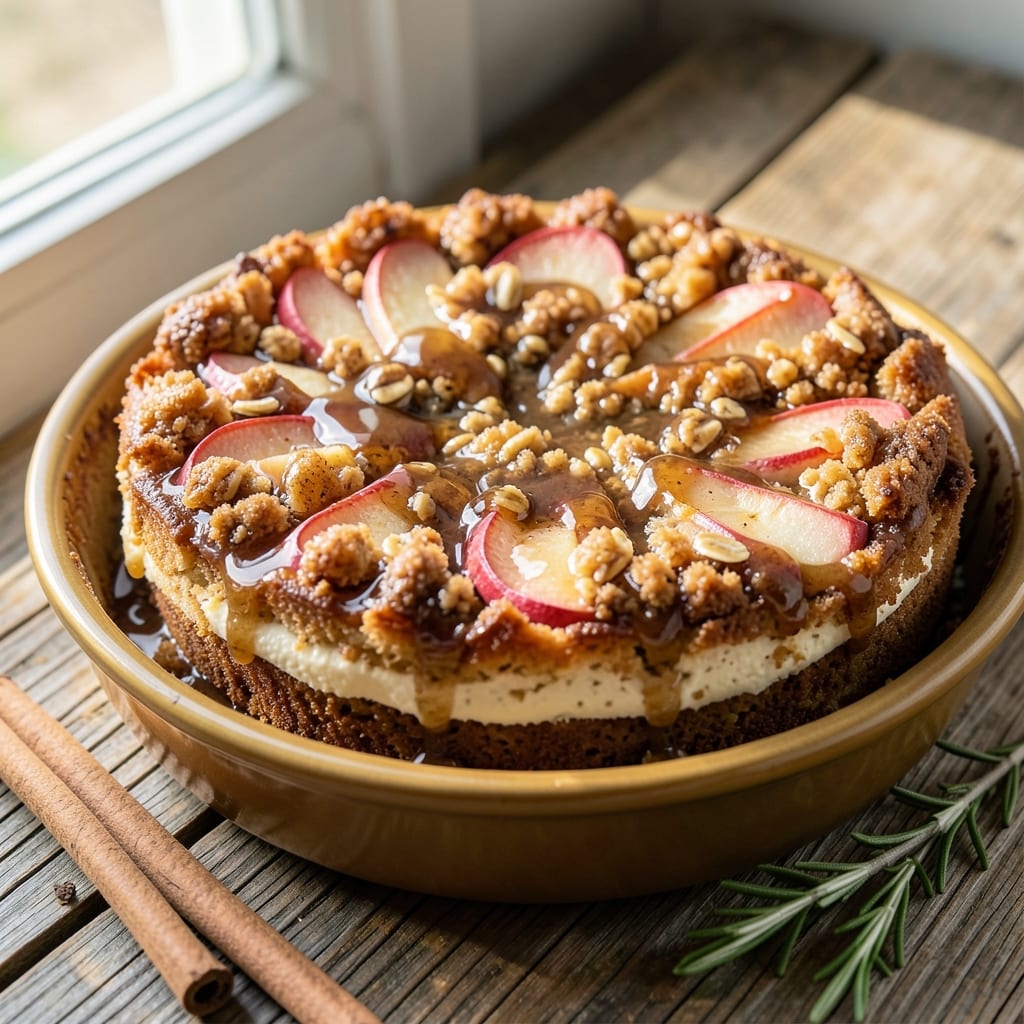Apple Coffee Cake With Crumble Topping Recipe: Warm Spice and Buttery Streusel Contrast