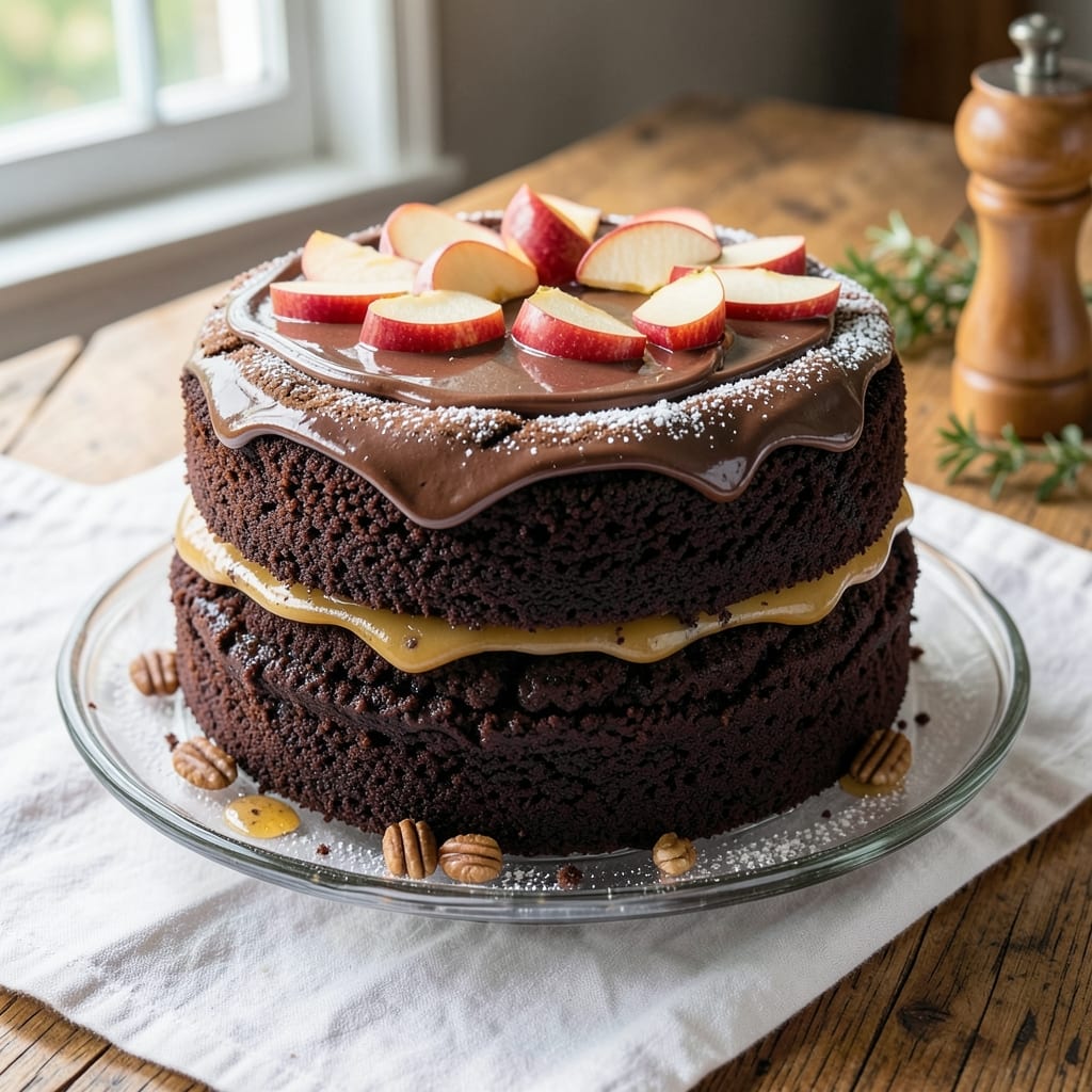 Amish Apple Chocolate Cake Recipe: Warm Spice and Fudgy Layers in One Pan