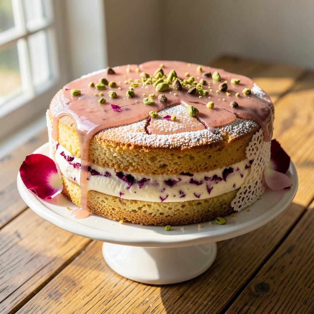 Authentic Persian Love Cake Recipe: Rosewater-Infused Layers with Cardamom Kiss