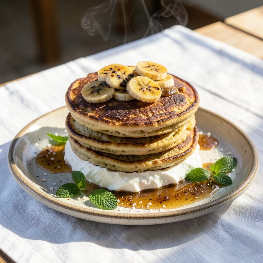 Bahamian Banana Pancakes Recipe: Spiced Rum-Infused Stacks With Caramelized Top