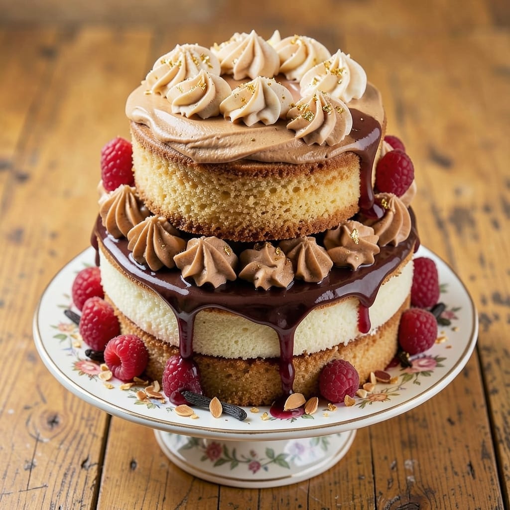 Aunt Petunia's Cake Recipe: Spiced Rum-Infused Layers With Golden Streusel Crown