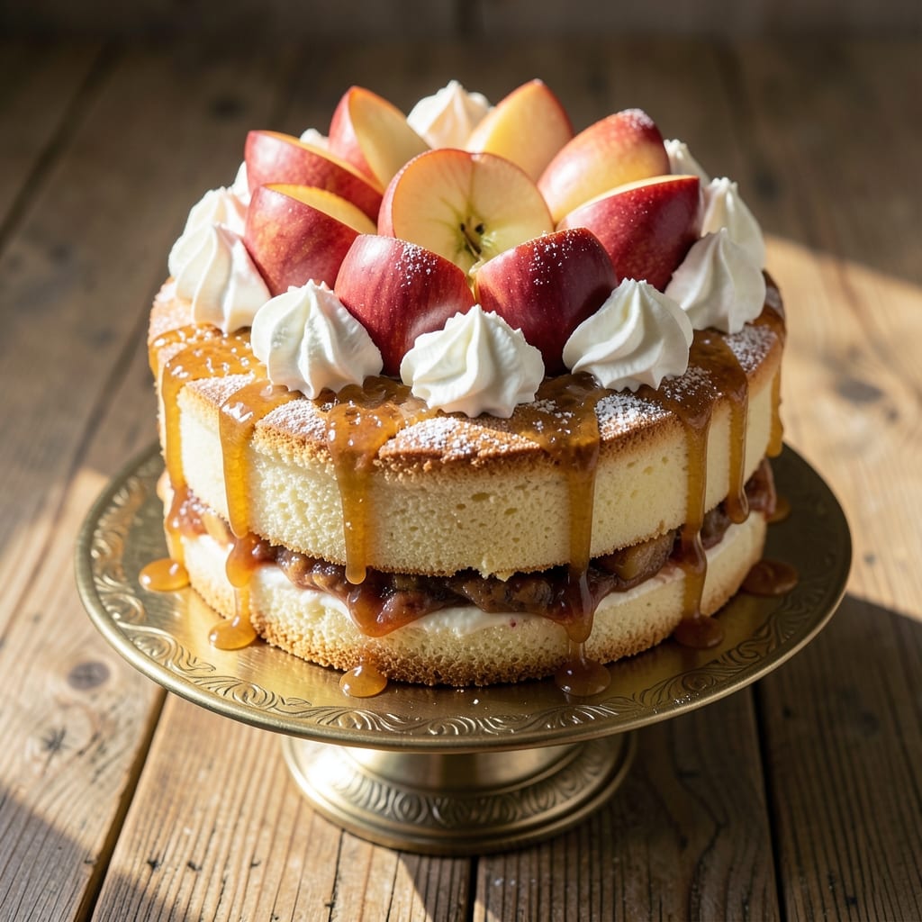 Apple Crown Cake Recipe: Vanilla-Infused Layers with Buttery Streusel Crown