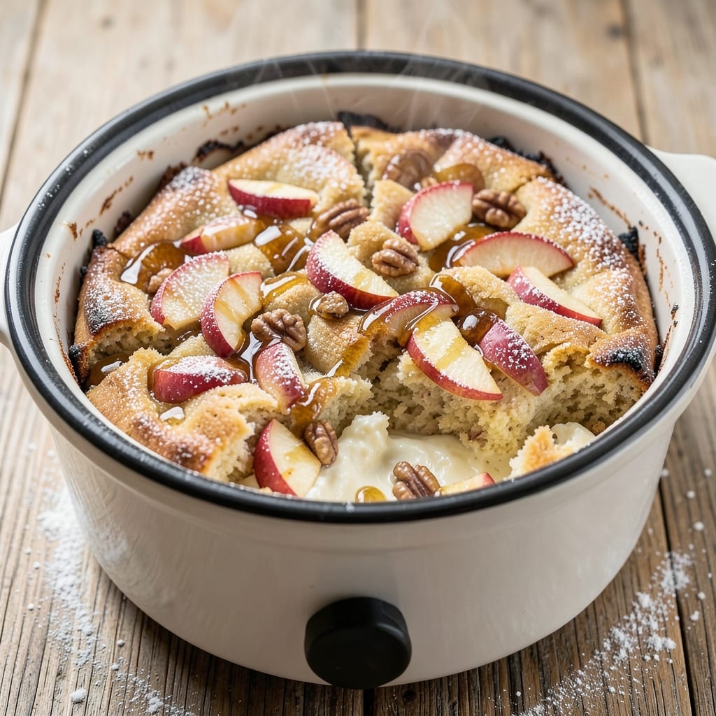 Apple Spice Cake Crock Pot Recipe: Slow-Cooked Warmth With Buttery Streusel Crown