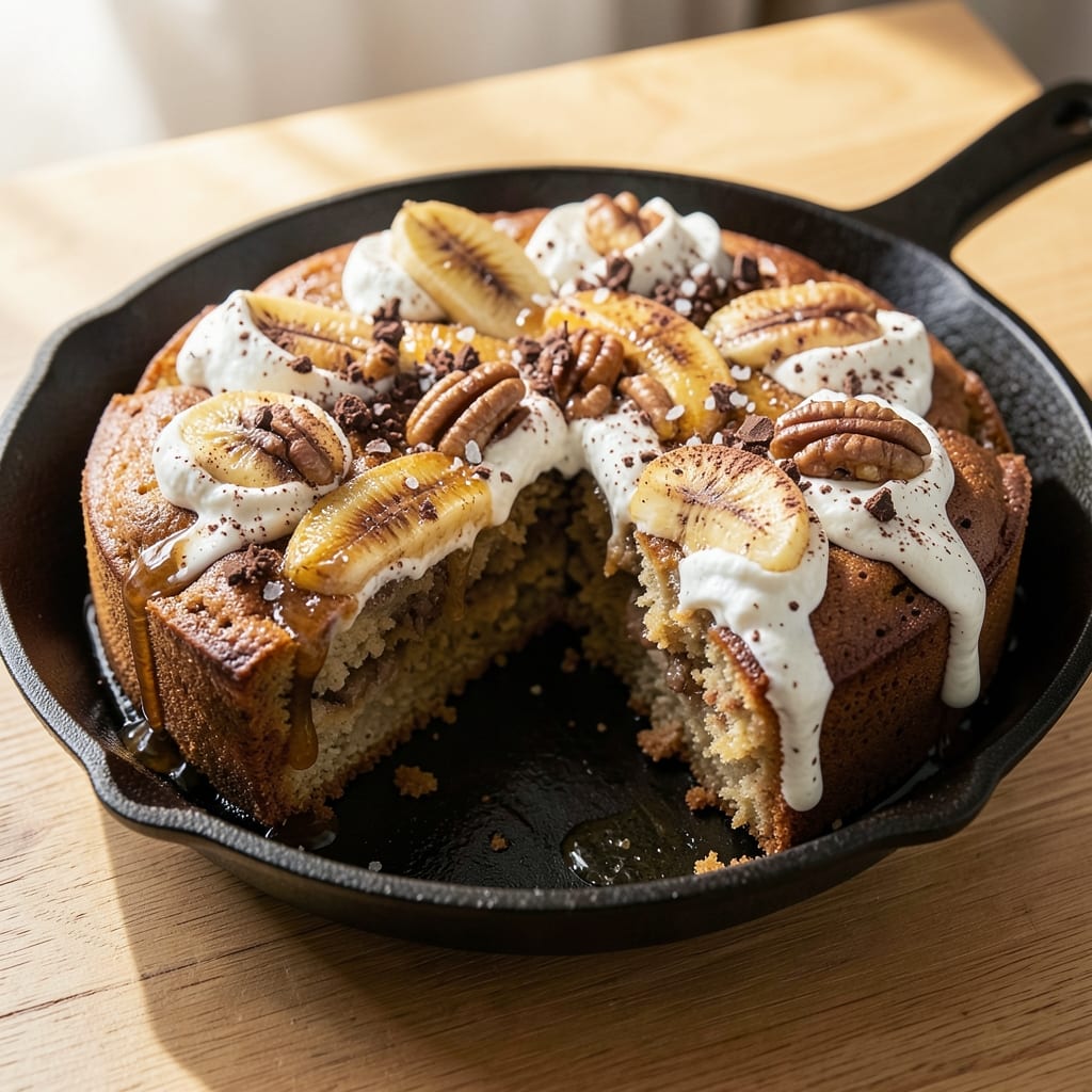 Banana Cake Recipe in Frying Pan: One-Pan Caramelized Banana Delight