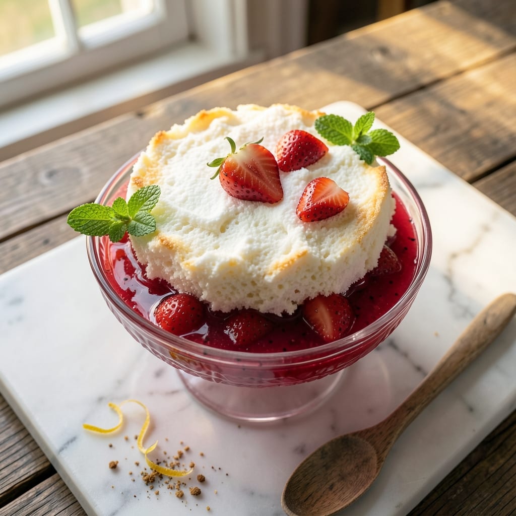 Angel Food Cake and Strawberry Jello Recipe: Lightness Meets Vibrant Layers