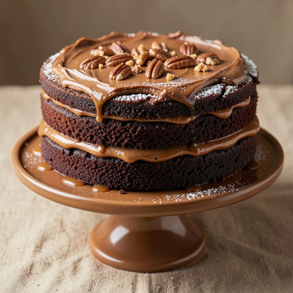 Ashleigh Wright's German Chocolate Cake Recipe: Boozy Pecan Streusel and Molten Fudge Layers