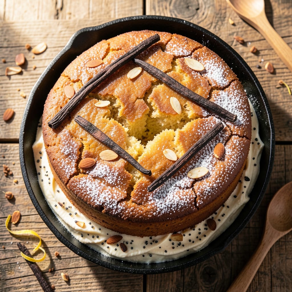 Amish Beehive Cake Recipe: Vanilla Bean Swirls and Golden Crunch Top